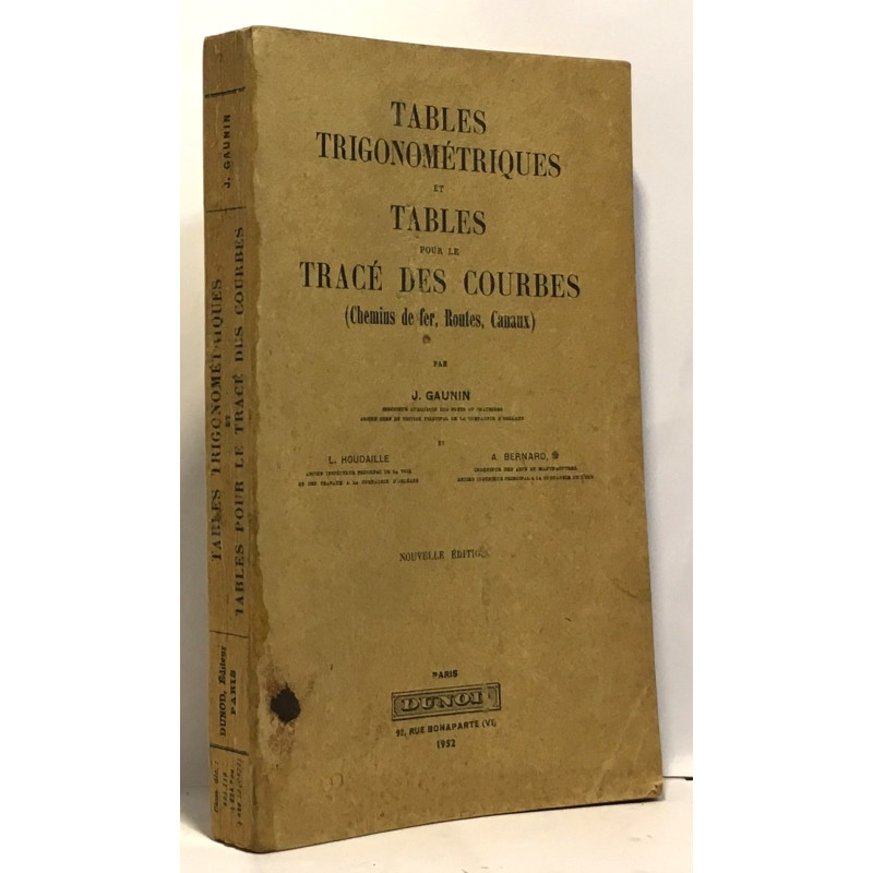 tables trigonométriques et tables pour le tracé des courbes (...