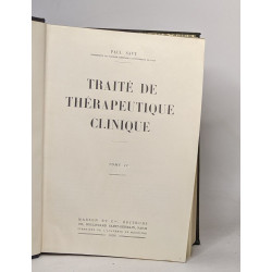 Traité de thérapeutique clinique - trois tomes