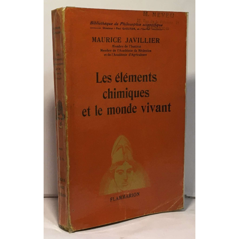Les éléments chimiques et le monde vivant