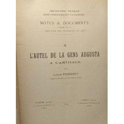 L'autel de la Gens Augusta à Carthage - Notes et Documents publiés...