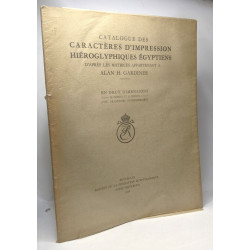 Catalogue des caractères d'impression hiéroglyphiques égyptiens...
