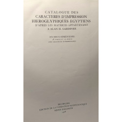 Catalogue des caractères d'impression hiéroglyphiques égyptiens...