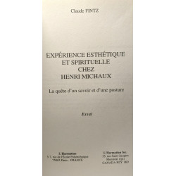 Expérience esthétique et spirituelle chez Henri Michaux : La Quête...