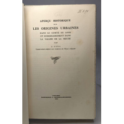 Aperçu historique sur les origines urbaines dans le comté de Looz...