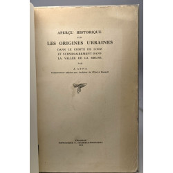 Aperçu historique sur les origines urbaines dans le comté de Looz...