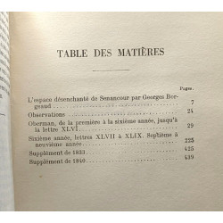 Oberman - lettres publiées par M... Senancour précédé de "l'Espace...