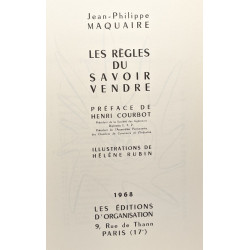 Les règles du savoir vendre - préface de Henri Courbot -...