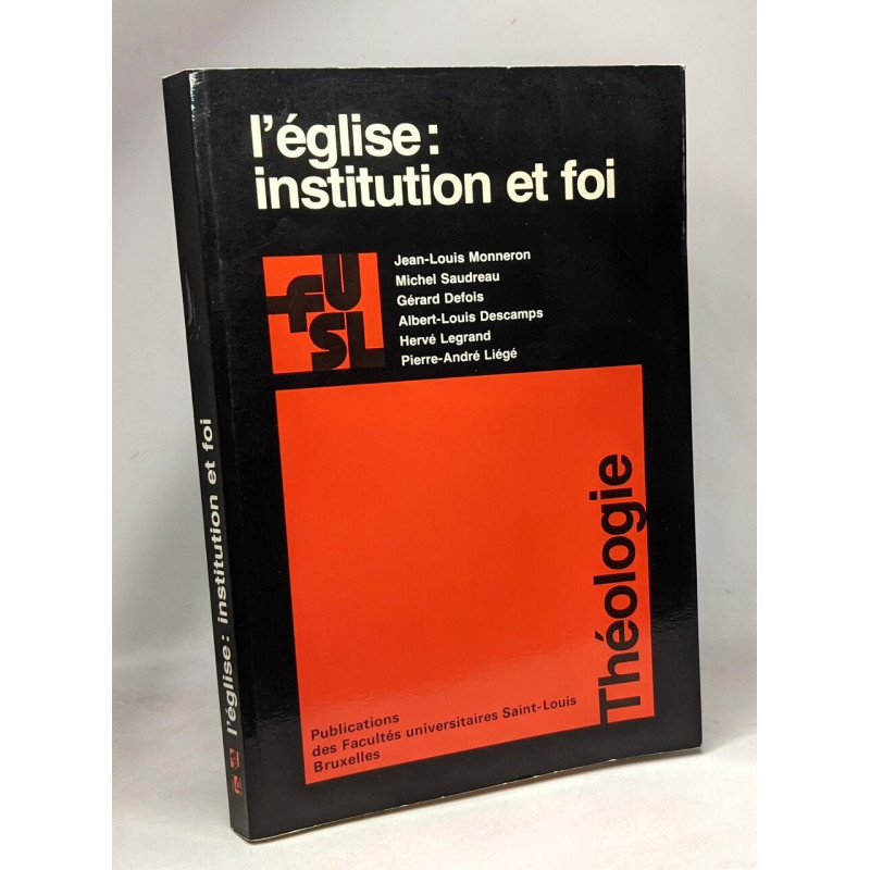 L'église: institution et foi - FUSL