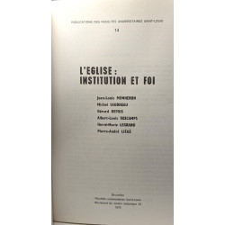 L'église: institution et foi - FUSL
