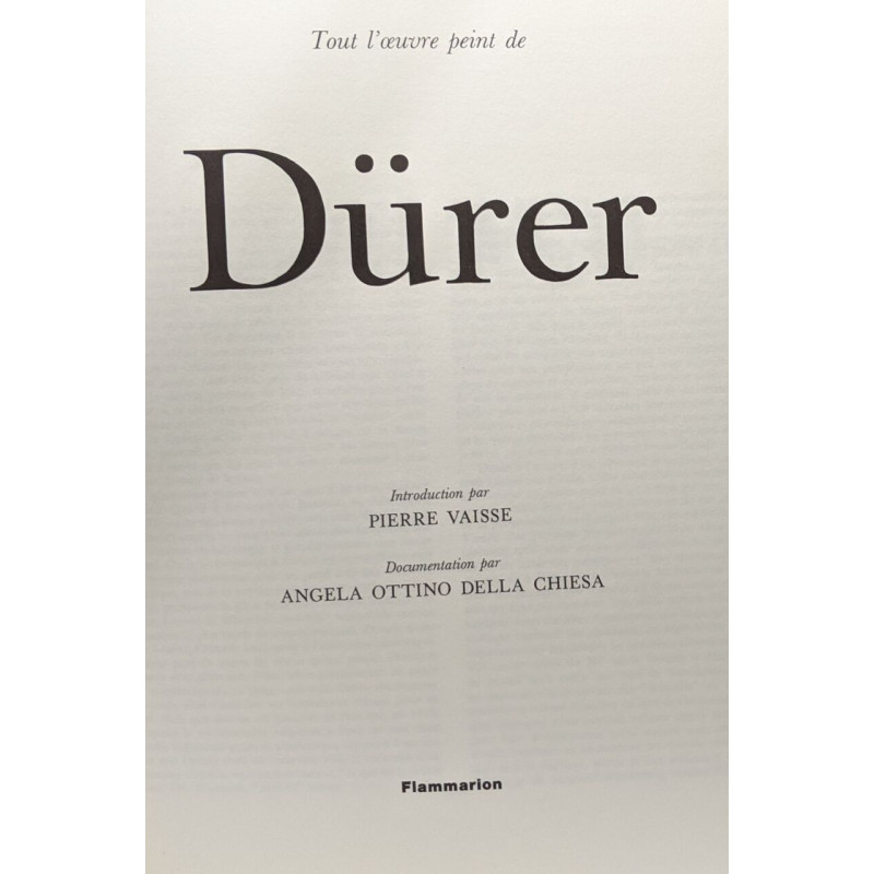 Tout l'oeuvre peint de Dürer