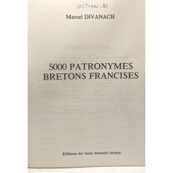 5000 patronymes bretons francises