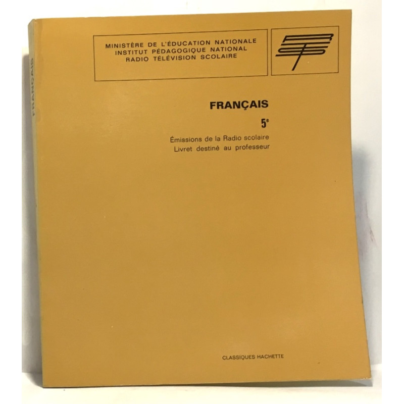 Français 5e - émissions de la radio scolaire livret destiné au...