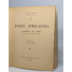 Pages africaines / l'afrique du nord vue par les litterateurs