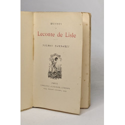 Oeuvres de leconte de Lisle - poèmes barbares