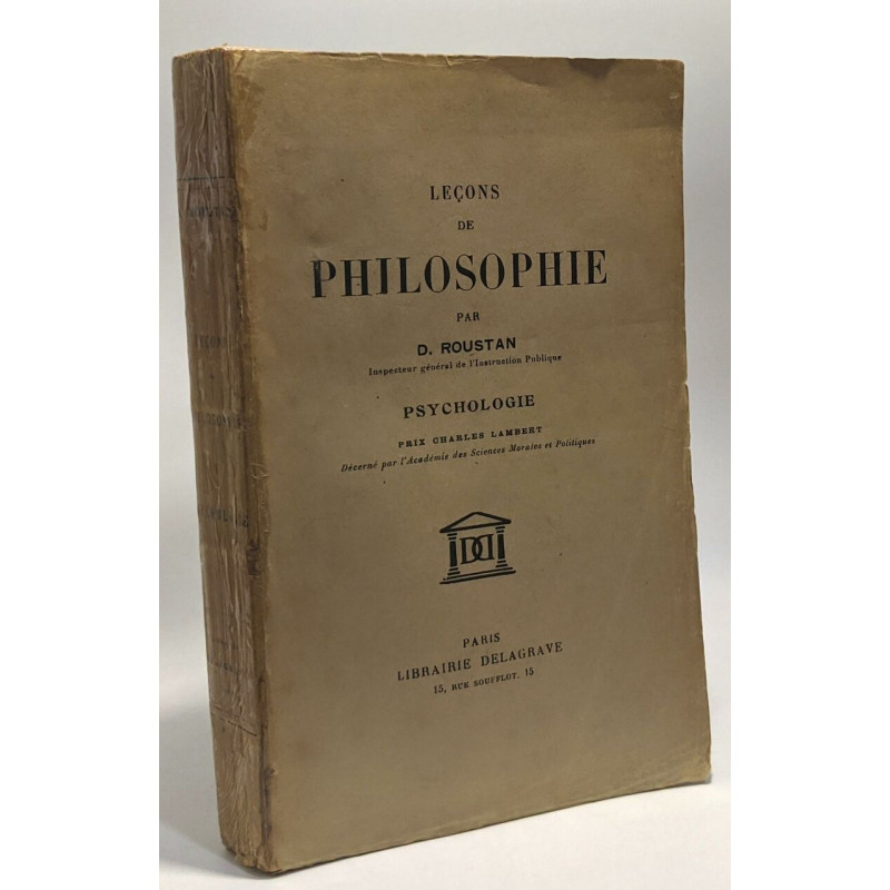 Leçons de philosophie - Tome I : Psychologie