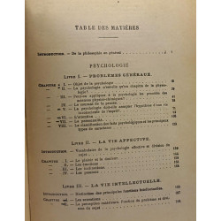 Leçons de philosophie - Tome I : Psychologie