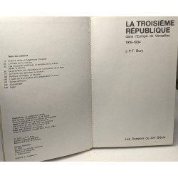La troisième république dans l'Europe de Versailles 1918-1934 -...