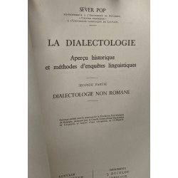 La dialectologie aperçu historique et méthodes d'enquêtes...