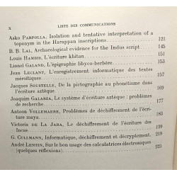 Le déchiffrement des écritures et des langues - colloque du XXIXe...