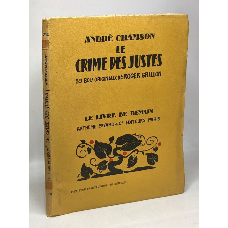 Le crime des justes - 32 bois originaux de Roger Grillon N°108