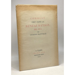 Comment s'est faite la restauration de 1814