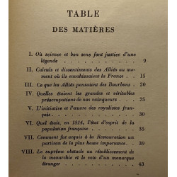 Comment s'est faite la restauration de 1814