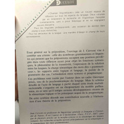La préposition. Etude sémantique et pragmatique - champs linguistiques