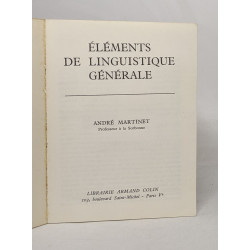 Éléments de linguistique générale