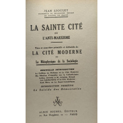 La sainte cité ou l'anti-marxisme - titre et sous-titre primitifs...
