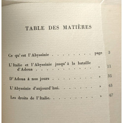 L'Italie et l'Abyssinie