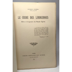 Le crime des Lemniennes - Rites et légendes du Monde Egéen
