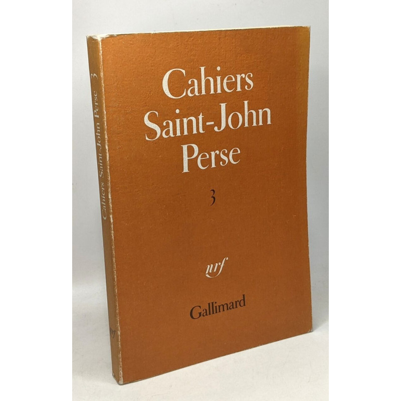 Cahiers Saint-John Perse / tome 3