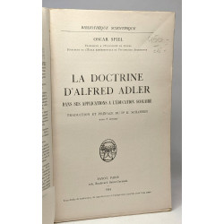 La doctrine d'Alfred Adler dans ses applications à l'éducation...