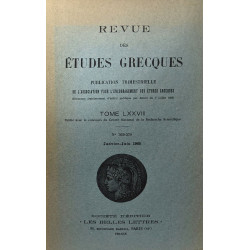 Revue des études grecques - publication trimestrielle - TOME...