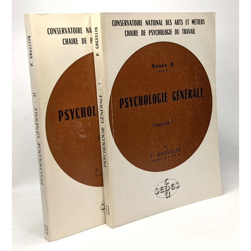 Psychologie générale Fascicule I + Fascicule II --- Année A --- 2...