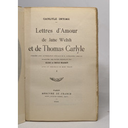 Lettres d'amour de Jane Welsh et de Thomas Carlyle