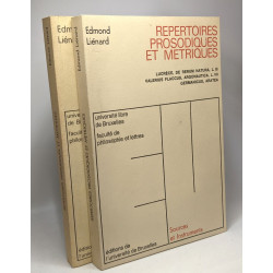 Répertoires prosodiques et métriques (sources et instrument II):...