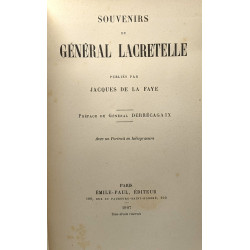 Souvenirs du Général Lacretelle - préface du Général Derrécagaix