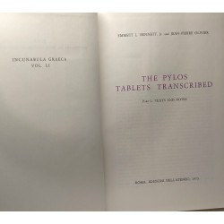 The Pylos tablets transcribed - Part I: Texts and notes ---...