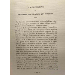 Le centenaire du déchiffrement des hiéroglyphes par Champollion...