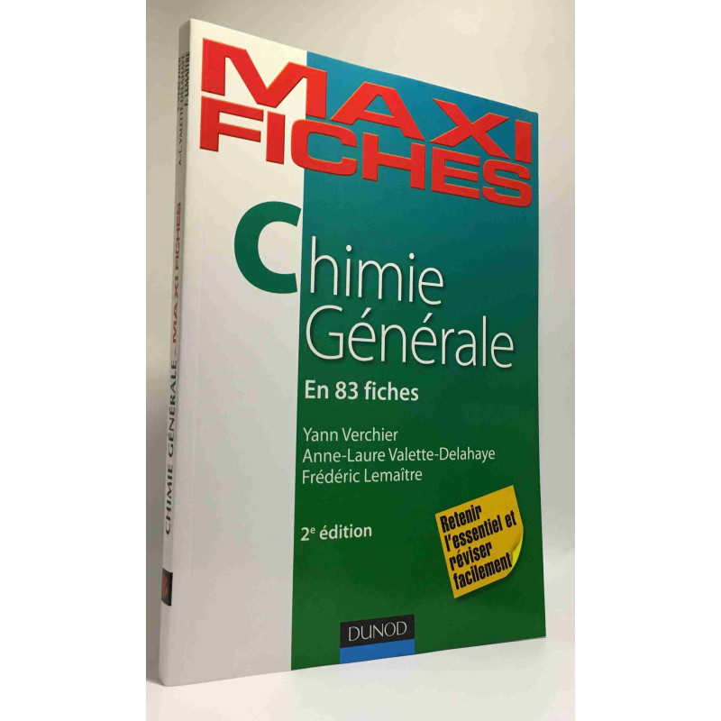 Maxi fiches de Chimie générale - 2e édition - 83 fiches: 83 fiches