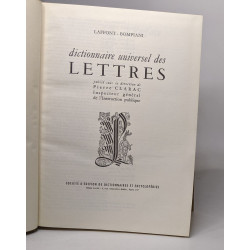 Dictionnaire universel des lettres