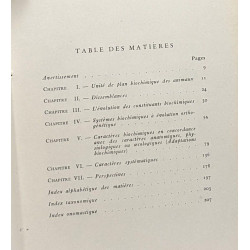 L'évolution biochimique