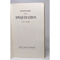 Dictionnaire raisonné d'équitation