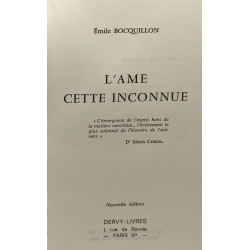 L'âme cette inconnue - nouvelle édition