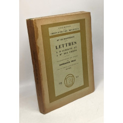 Lettres à d'Aubigné et à Mme des Ursins - introduction et notes de...