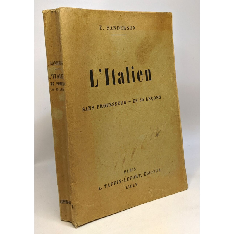 Méthode Sanderson pour apprendre à parler lire et écrire Italien...