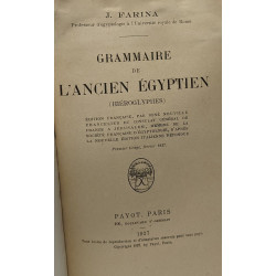 Grammaire de l'ancien Egypte (hiéroglyphes)