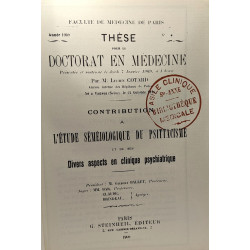 L'étude semeiologique du psitytacisme - ANALECTES (fac-simile de...