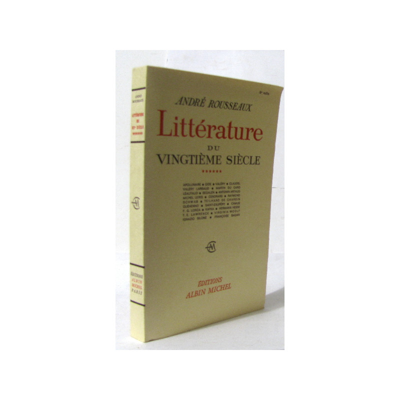 Littérature du vingtième siècle tome VI